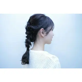 ヘアアレンジ クニモトハルナ ボブ/柔らかカラーのヘアスタイル