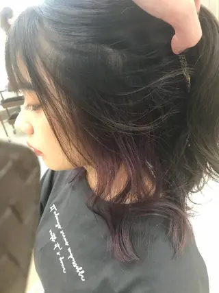 ミディアム 豊中駅3分eha レッスンモデルのヘアスタイル