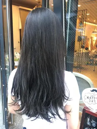 ロング カラー カット無料/髪質改善 髪質根本改善/艶髪のヘアスタイル