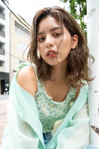 ミディアム カラー ANGELICA 難波店のヘアスタイル