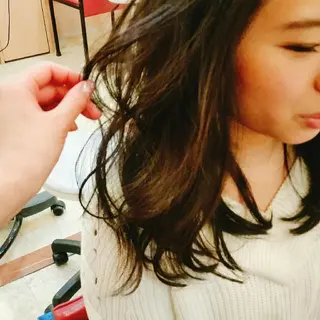 セミロング ミディアム 美谷添(ミヤゾエ) まどか大人ヘアサロンのヘアスタイル