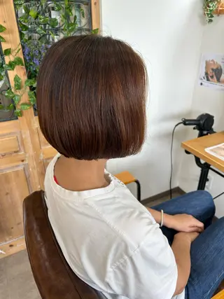 ショート ブリーチなしベージュ /ヘアセット/ミユのヘアスタイル