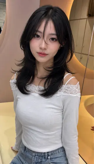 ロング カラー ヘアアレンジ 髪質改善/透明感 カラー/吉田光佑のヘアスタイル