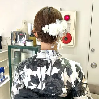 ロング カラー ヘアアレンジ 吉水 彩乃 /ボブ/艶感カラーのヘアスタイル