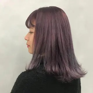 ミディアム カラー ブリーチ&髪質改善 TAIGAのヘアスタイル