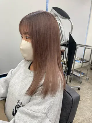 ロング カラー 水田吉亮/髪質改善/ 縮毛矯正/レイヤーのヘアスタイル