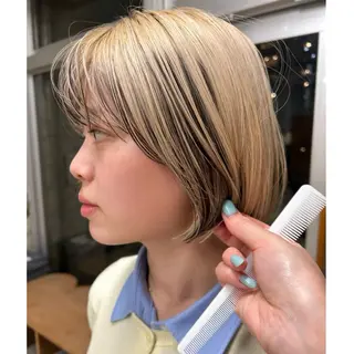 カラー カエデ🦔 カットモデルのヘアスタイル