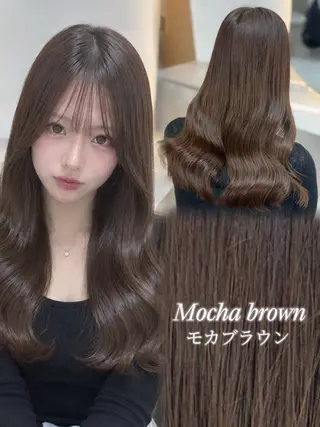 ミディアム カラー naho💚 カットモデル✂️.⋆のヘアスタイル
