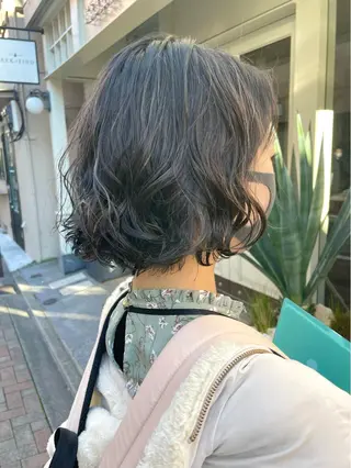 ミディアム パーマ 髪質改善 縮毛矯正/ レイヤー/銀座/本木のヘアスタイル