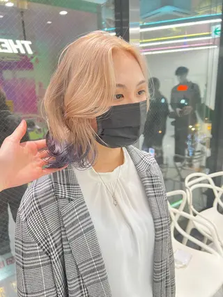 ショート カラー パーマ ヘアアレンジ メンズ キッズ ネイル マツエク・マツパ アイブロウ KANAMI 🌏のヘアスタイル