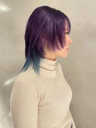 カラー ブリーチ✧︎デザイン ゆうのヘアスタイル