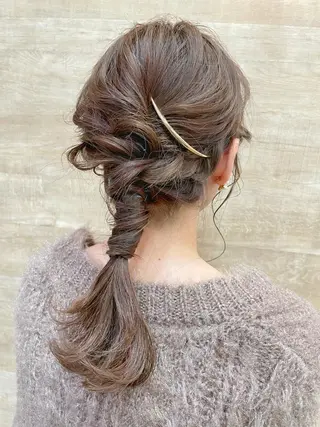 セミロング ヘアアレンジ 大平 美沙のヘアスタイル