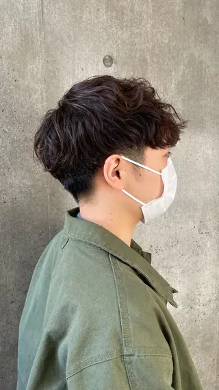 パーマ メンズ もりたみかこ 美容師お休み中のヘアスタイル