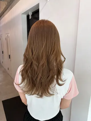 ミディアム カラー ブリーチ有無Wカラー メンズパーマ大成のヘアスタイル