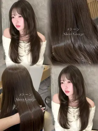 ロング カラー 【レイヤー/ブリーチ なしW】nonokaのヘアスタイル