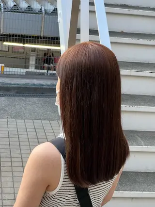 セミロング カラー 【髪質改善/縮毛矯正 /カラー】ホサカのヘアスタイル