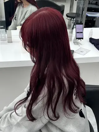 カラー ロング カット💜モデル募集 アカデミー札幌のヘアスタイル