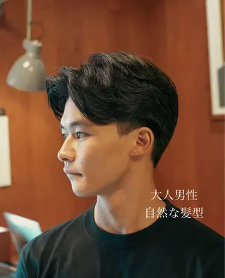 パーマ メンズ メンズショート タチカワユウキのヘアスタイル