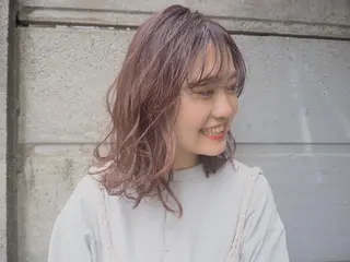 ミディアム カラー satsuki レイヤー・暖色のヘアスタイル