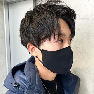 ショート カラー パーマ メンズ アイブロウ 丁寧なカウンセリング 🌿Chiemi🌿のヘアスタイル
