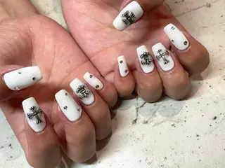 ネイル 韓国/ワンホン/長さ 出しつけ放題🎀のネイルデザイン