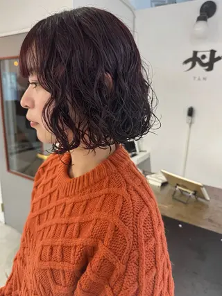 ミディアム カラー パーマ こはる/ハードパーマ /癖毛風パーマ🧃のヘアスタイル