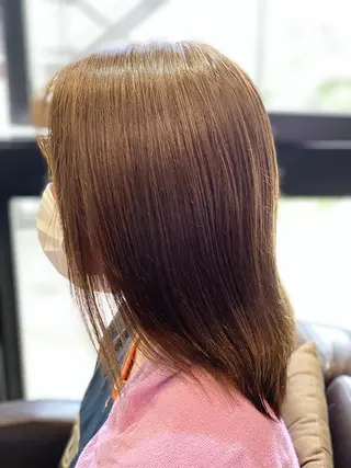 セミロング カラー 元住吉プランツヘアー ☘️まるやま☘️のヘアスタイル