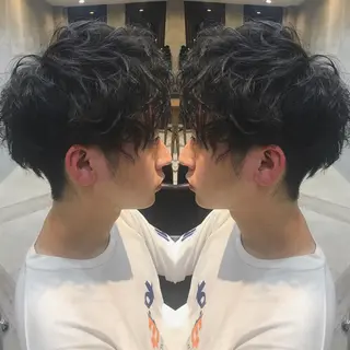 ショート パーマ メンズ 重政 和樹のヘアスタイル