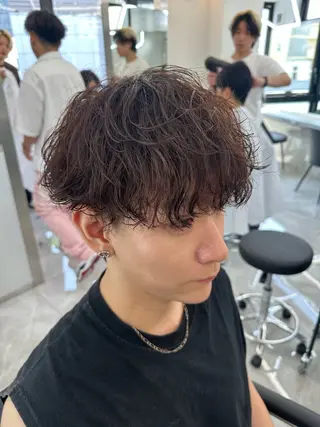パーマ メンズ 💎メンズカット ／フェザー／細野💎のヘアスタイル