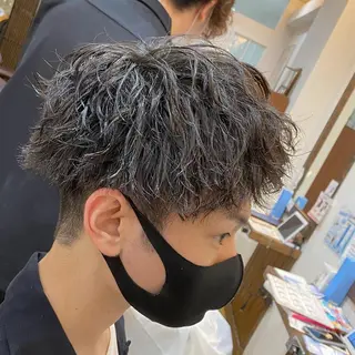 パーマ メンズ 原田 涼矢のヘアスタイル