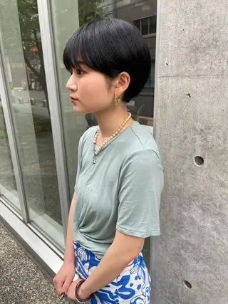 ショート カラー 田中 碧のヘアスタイル