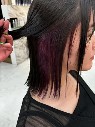 セミロング カラー 今話題の艶髪矯正 美艶カラー/FUKAのヘアスタイル