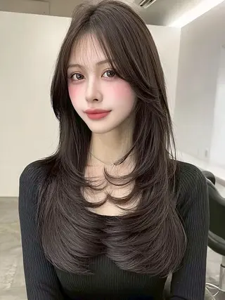 ロング カラー ✂️垢抜け/トレンド レイヤー/韓国/IRのヘアスタイル