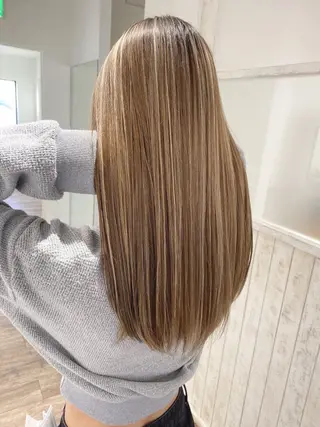 ロング カラー ハイライト⭐️上野 高広のヘアスタイル