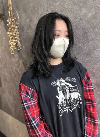 ミディアム 中山 柊佑のヘアスタイル