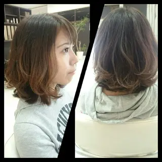ミディアム キンジョウ エナミのヘアスタイル