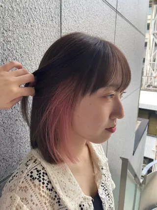 ミディアム カラー カラーモデル/ つくば市みどりののヘアスタイル