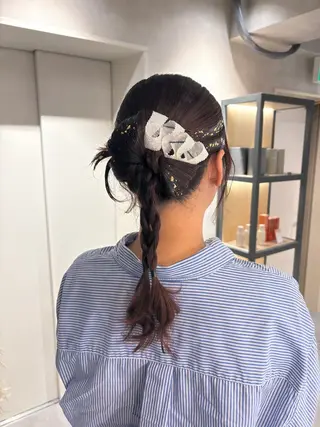 ヘアアレンジ ピンクカラーアレンジ 🩷AYANA🩷のヘアスタイル