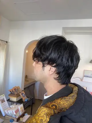 ショート パーマ メンズ vahan✂︎ 小林未果🕊のヘアスタイル
