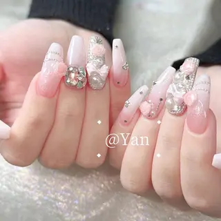 ネイル 長いだし/スカルプ/ パラシェルN.oneのネイルデザイン