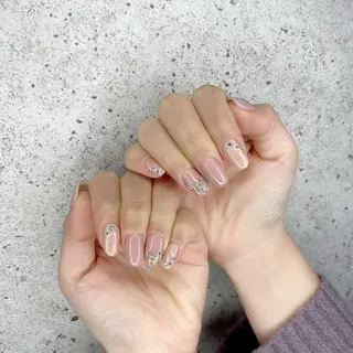 ミディアム カラー パーマ ヘアアレンジ メンズ キッズ ネイル マツエク・マツパ Salon Ｋのネイルデザイン