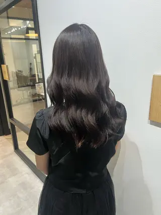セミロング 艶カラー推し! なかはらあかりのヘアスタイル