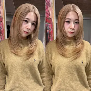 ミディアム カラー mai / linoah˚✧のヘアスタイル