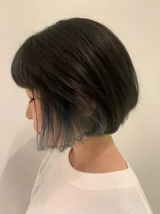 ミディアム カラー 色落ちまでキレイに！ ！女性サロンのヘアスタイル