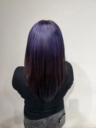 ロング カラー 原口 真生のヘアスタイル