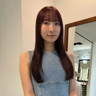 ロング カラー 的場 莉音のヘアスタイル