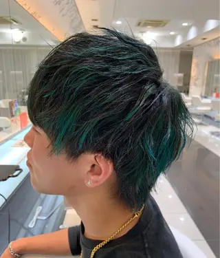 ショート カラー メンズ 赤み消しカラー /透明感カラー 上長のヘアスタイル