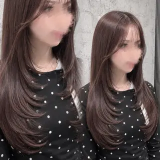ロング 髪質改善カラー ✖️韓国レイヤー小澤のヘアスタイル