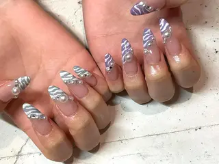 ネイル 韓国/ワンホン/長さ 出しつけ放題🎀のネイルデザイン