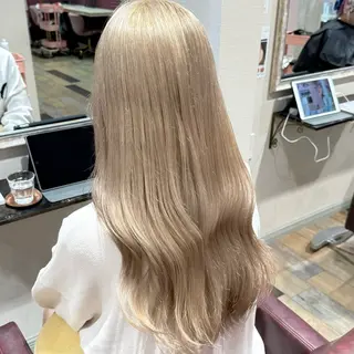 ロング カラー 柔らかいbeige ¦韓国¦🩰マユ🩰のヘアスタイル